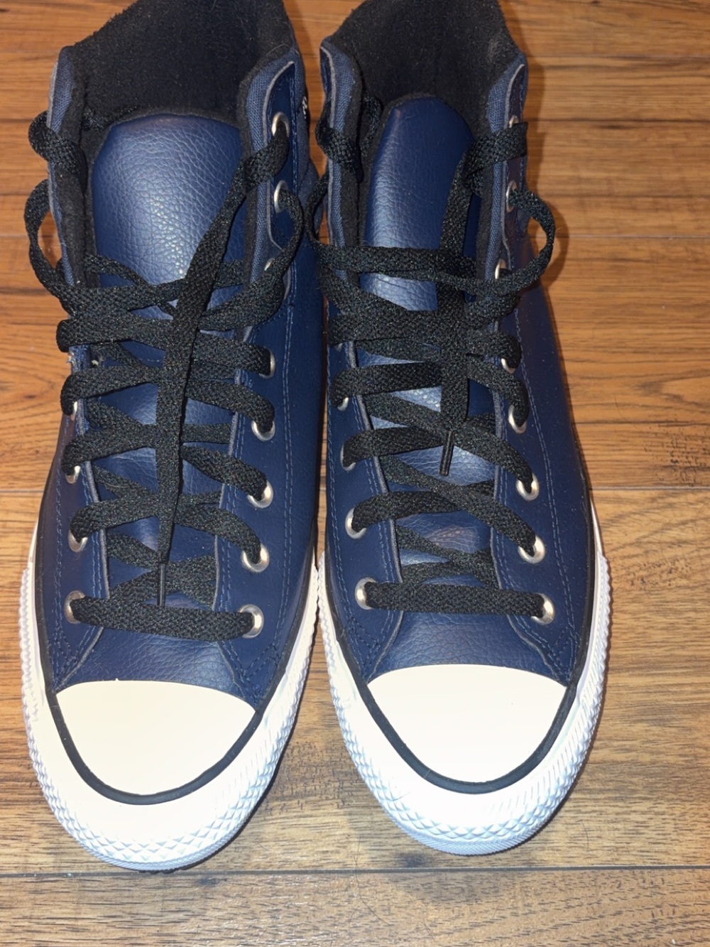 Converse Men's Navy High-Top Sneakers with Black Laces